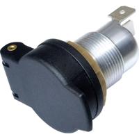 ProCar Bordspannungs-Einbau-Steckdose, Metall Norm-stopcontact met deksel Stroombelasting (max.): 16 A Geschikt voor Genormaliseerde en universele stekkers - thumbnail