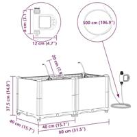 Tuinfafiers 1 stuk Basketweave met opslag Grijs 40 x 40 x 126cm Kunststof - thumbnail