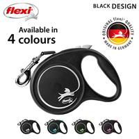 Flexi Black Design L 5 m Geel Hond Intrekbare riem - thumbnail