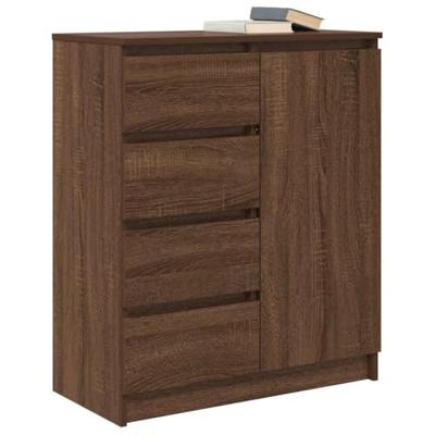 Dressoir met lades 71x35x84 cm spaanplaat bruin eikenkleurig