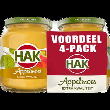Hak Appelmoes Voordeel Pack 4 x 355 g bij Jumbo