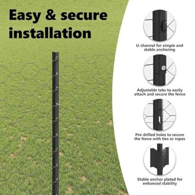 VidaXL Hek met paal grijs 1,5 x 10 m staal en pvc