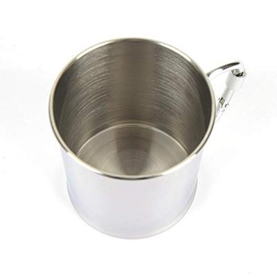 Fosco RVS beker 300 ml met karabijnhaak | Fosco stainless steel cup