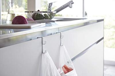 YAMAZAKI - Tower - Kitchen Sink Door Hooks Wit Set/2 YAMAZAKI - Tower - Kitchen Sink Door Hooks Wit Set/2