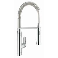 Grohe K7 Keukenkraan Medium Met Professionele Handdouche Auto Met Omschakeling Douchestraal Naar Mousseur Chroom - thumbnail