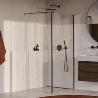 BRAUER Oblivion inloopdouche helder glas 100x200 met zijwand 30 incl. glascoating PVD gunmetal geborsteld - thumbnail