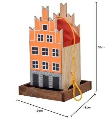 dobar Decoratief vogelhuisje (Oranje/rood) - thumbnail