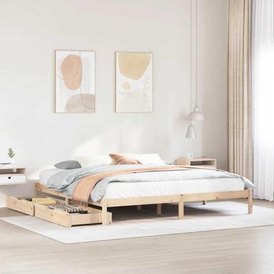 Bedframe zonder matras massief grenenhout 180x200 cm Bedframe zonder matras massief grenenhout 180x200 cm