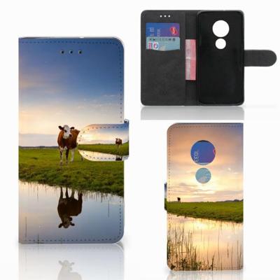 Motorola Moto G7 Play | Telefoonhoesje | Met pasjeshouder | Koe