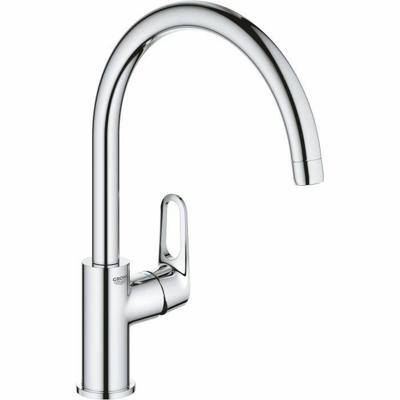 Grohe QuickFix Start Flow keukenmengkraan met hoge uitloop chroom