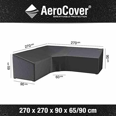 Platinum AeroCover | Loungesethoes 270 x 270 x 90 x 65-90(h) cm | L-vorm Trapeze