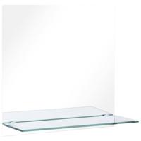 VidaXL Wandspiegel met schap 60x60 cm gehard glas - thumbnail