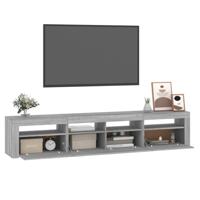 Tv-meubel met LED-verlichting 210x35x40 cm grijs sonoma eiken - thumbnail