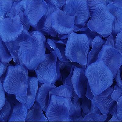 1000 PCS kunstmatige bruiloft steeg bloemblaadjes bloemen bruiloft decoraties (donkerblauw)