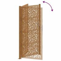 Poort met bladontwerp 105x205 cm weervast staal - thumbnail