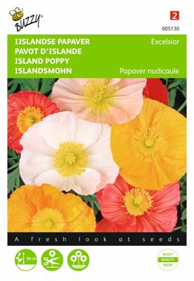 Zaden Papaver IJslandse Excelsior gemengd Buzzy - Buzzy Zaden Papaver IJslandse Excelsior gemengd Buzzy - Buzzy