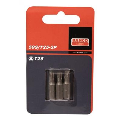 Bahco x3 bits t25 25mm 1/4" dr standard. | 59S/T25-3P