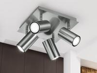 Trio Moderne plafondspotSeries 8024 4-lichts nikkel mat - 802430407 - thumbnail