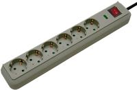 Brennenstuhl eco-line 13.500a stekkerdoos met overspanningsbeveiliging 6-voudig stekkerdoos (lichtgrijs, 1,5 meter) - thumbnail