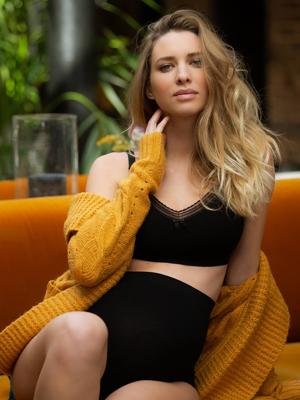 Maxi naadloze zwangerschapsslip Milk CACHE HEART zwart Maxi naadloze zwangerschapsslip Milk CACHE HEART zwart