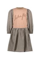 Like Flo Meisjes jurk met ballon mouw - Geruit - thumbnail
