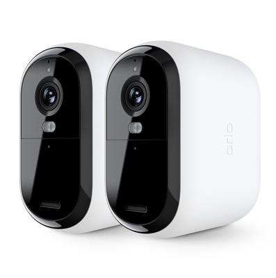 Arlo Essential 3 XL Batterij 2K Draadloze Wi-Fi Beveiligingscamera voor Buiten, 2K Video, Kleurennachtzicht, Licht, Bewegingsmelder, Sirene, 2-Weg Audio, met Arlo Secure Plan Proefperiode, Set van 2