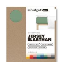 Schlafgut Schlafgut EASY Jersey Elasthan Hoeslaken S - 90x190 - 100x220 665 Green Mid - thumbnail