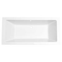 Wiesbaden Santino SQ inbouw duo ligbad 180x80x49 cm mat wit - thumbnail