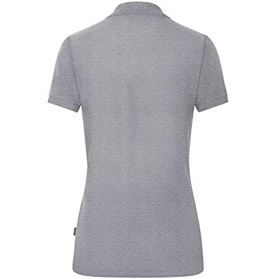 JAKO C6320D Polo Organic Dames - Lichtgrijs Gemeleerd - 36