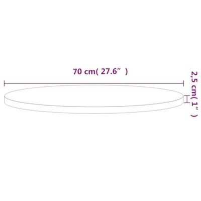 Tafelblad rond 70x2,5 cm massief beukenhout - thumbnail