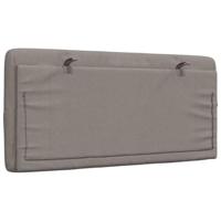 Hoofdbordkussen 100 cm stof taupe - thumbnail