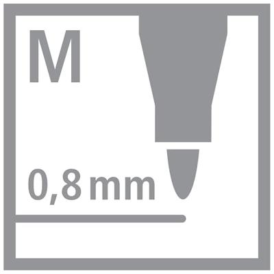 STABILO dr!ver fineliner, medium punt, geassorteerde kleuren, blister van 4 stuks