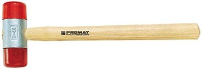 Promat/Tecwerk Plastic hamer | hoofd-d. 50 mm koplengte 115 mm | celluloseacetaat rood | hout - 4000811535
