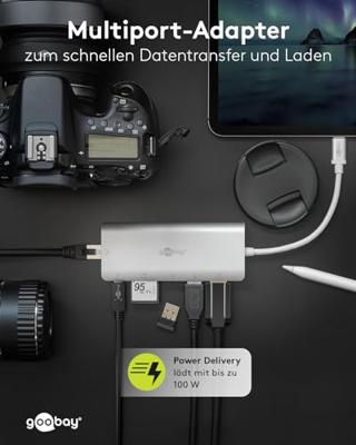 goobay USB-C Multiport Adapter HDMI 4k30Hz + PD 60W goobay USB-C Multiport Adapter HDMI 4k30Hz + PD 60W