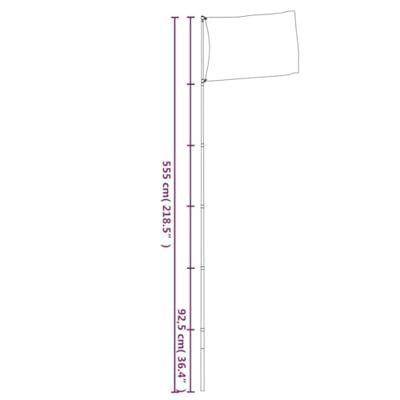 VidaXL Vlag met vlaggenmast oekraïne 5,55 m aluminium VidaXL Vlag met vlaggenmast oekraïne 5,55 m aluminium