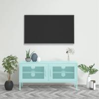 Tv-meubel 105x35x50 cm staal mintkleurig - thumbnail