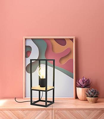 Eglo TafellampLibertad zwart met hout - 99797