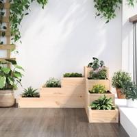 Plantenbak 4-laags 80,5x79x36 cm massief grenenhout - thumbnail