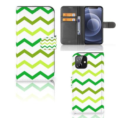 iPhone 12 | 12 Pro (6.1") | Telefoon Hoesje | Zigzag Groen iPhone 12 | 12 Pro (6.1") | Telefoon Hoesje | Zigzag Groen
