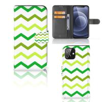 iPhone 12 | 12 Pro (6.1") | Telefoon Hoesje | Zigzag Groen - thumbnail