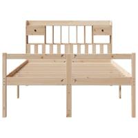 Bed met boekenkast zonder matras massief grenenhout 140x200 cm - thumbnail