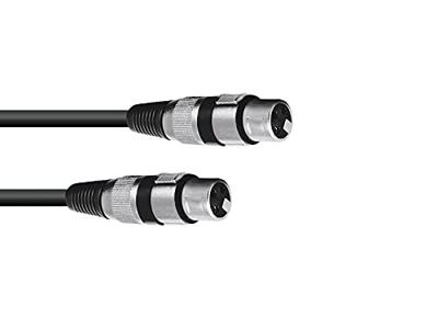 Omnitronic 3022075C XLR Adapterkabel [1x XLR-bus 3-polig - 1x XLR-bus 3-polig] 0.15 m Zwart