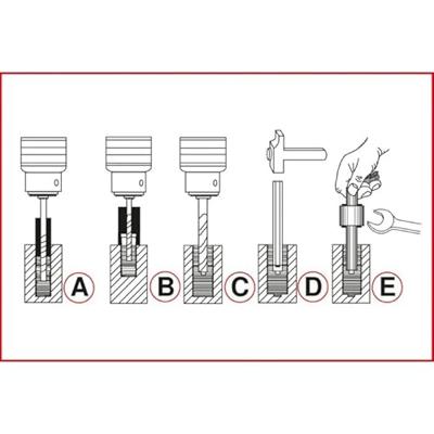 KS TOOLS Ks-tools schroefdraad-uitdraaiset thread unscrewing set ks-to0ls - thumbnail