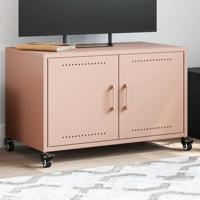 Tv-meubel 68x39x43,5 cm staal roze - thumbnail