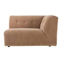 HKliving Vint bank right 1,5-seat Corduroy Rib Brown - thumbnail
