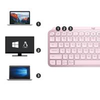 Logitech MX Keys Mini toetsenbord Draadloos Roze - thumbnail
