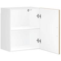 Keukenwandkasten 2 st Porto bewerkt hout artisanaal eikenkleur - thumbnail