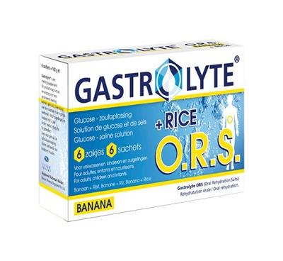 Gastrolyte O.R.S. rijst/banaan 6 Sachets Gastrolyte O.R.S. rijst/banaan 6 Sachets