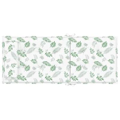 VidaXL Stoelkussens 6 st hoge rug bladpatroon oxford stof VidaXL Stoelkussens 6 st hoge rug bladpatroon oxford stof