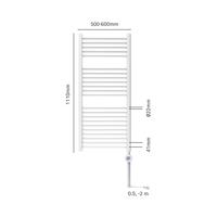 Bosch Home Comfort Heat radiator 4500 1110x500 Badkamerverwarming 500 W Wit - thumbnail